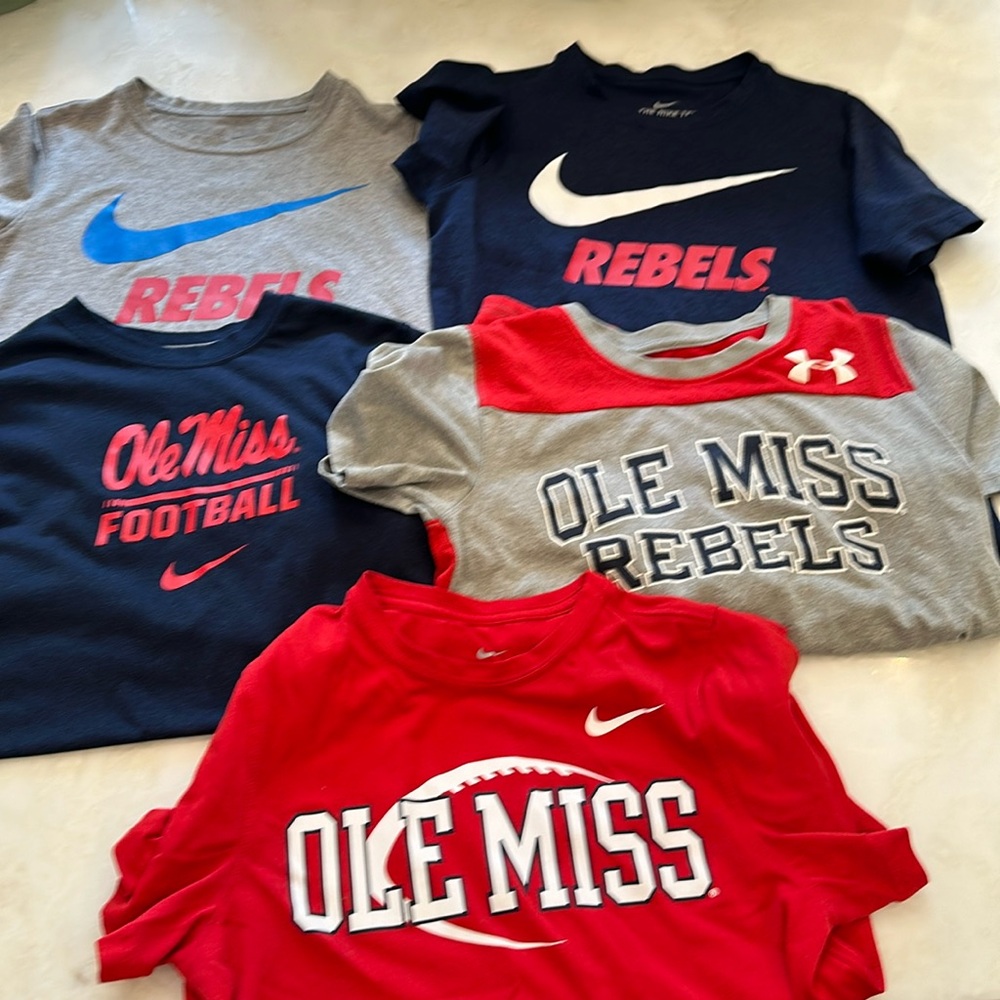 Ole Miss; size youth medium; play condition; Lot of 5